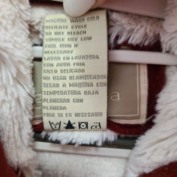 Green Tea Womens Hoodie Red Size Large Cotton Shell Polyester Lining Long Sleeve - Picture 7 of 12